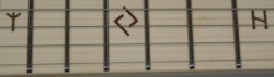 Runes: walnut, plum Inlays Fretboard Runes